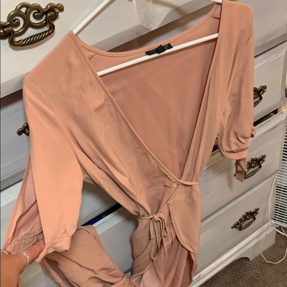 High low tied waist dress